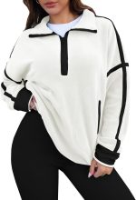 Stand-up Collar Casual Color-block Women's Zip-up Long-sleeve - Image 9