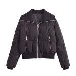 Street-style Ribbed Cotton-padded Jacket - Image 5