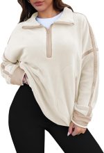 Stand-up Collar Casual Color-block Women's Zip-up Long-sleeve - Image 3