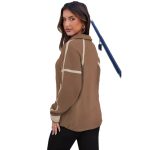Stand-up Collar Casual Color-block Women's Zip-up Long-sleeve - Image 10